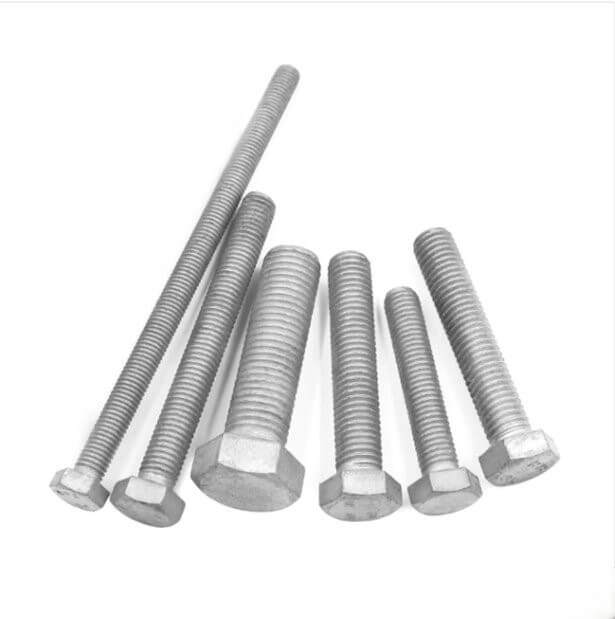 Hot Dip Galvanized Hex Bolt Various Sizes Group - DIN 931 HDG Structural Fastener - Handan Factory Supplier | YiHao Fastener