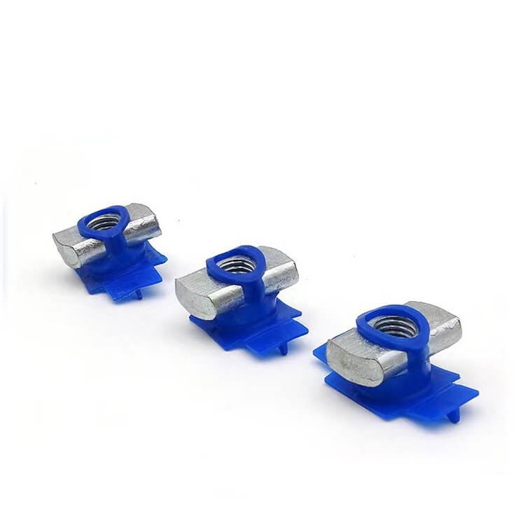 Class 4 Carbon Steel Plastic Wing Channel Nut Group View - Blue Plastic Wing Strut Nut - Direct Factory Supply from Handan China | YiHao Fastener