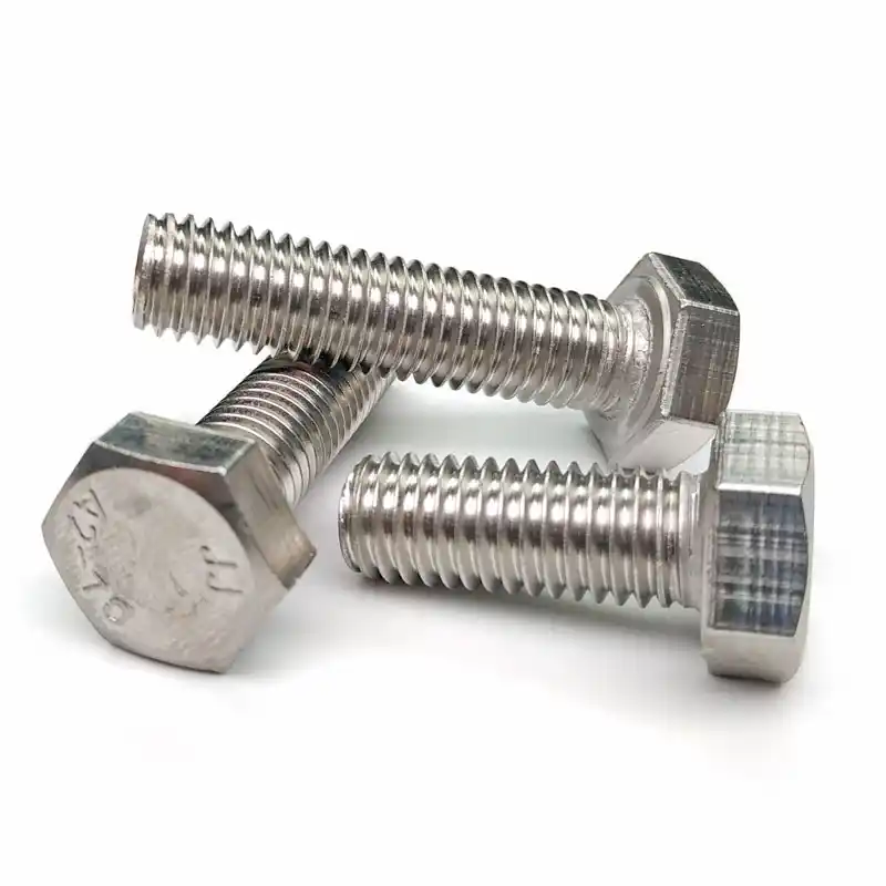 Stainless Steel Hex Bolt A2-70 Head Stamp and Thread Details - DIN 933 Full Thread Fastener - Handan Factory Supplier | YiHao Fastener