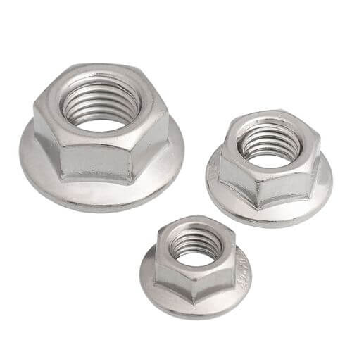 Stainless Steel SS304 SS316 Smooth Hex Flange Nut Sizes View - DIN 6923 ISO 4161 A2-70 Nut - Direct Factory Supply from Handan China | YiHao Fastener
