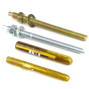 Yellow and Blue Zinc Plated Chemical Anchor Studs with Resin Capsules - Stress-Free Concrete Fastener - Handan Factory Supplier | YiHao Fastener