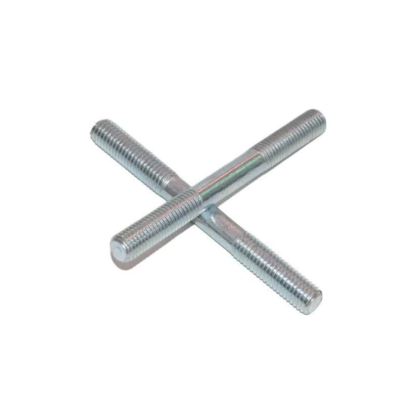 Class 4.8 Grade 8.8 Zinc Plated Double End Stud Bolt Crossed View - DIN 938 DIN 939 Blue Zinc Stud - Direct Factory Supply from Handan China | YiHao Fastener