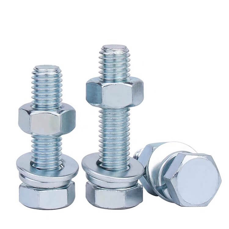 Zinc Plated Hex Bolt Nut and Washer Assembly Set - DIN 933 Electro-Zinc Finished - Handan Factory Supplier | YiHao Fastener