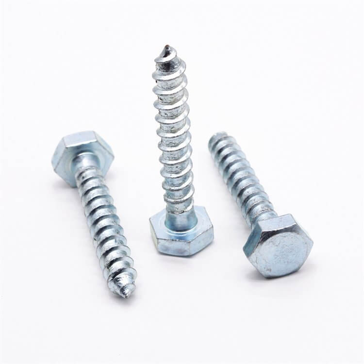 Zinc Plated Hex Head Wood Screw Detail View - DIN 571 Class 4.8 Heavy Duty Lag Bolt - Handan Factory Supplier | YiHao Fastener