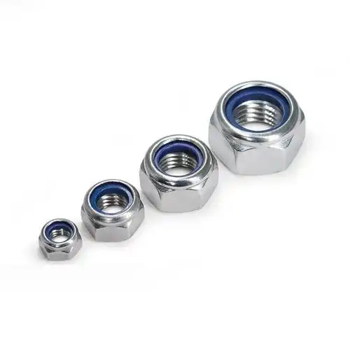 Zinc Plated Nylon Insert Lock Nut Lineup View - DIN 985 Class 4 Self Locking Hex Nut - Handan Factory Supplier | YiHao Fastener