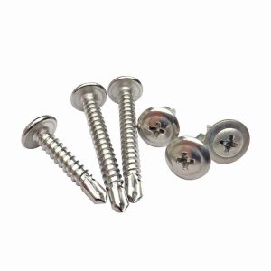 Zinc Plated Carbon Steel Phillips Truss Wafer Head Self Drilling Screw Lineup View - DIN 7504T Modified Truss Tek Screw - Direct Factory Supply from Handan China | YiHao Fastener