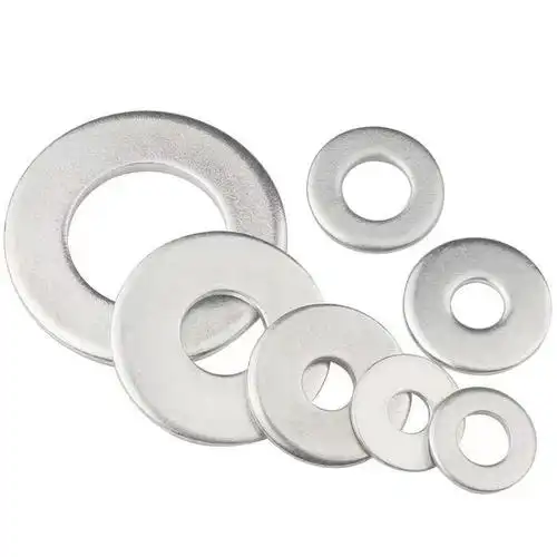 Electro-Zinc Plated Stainless Steel Flat Washer Lineup View - DIN 125 ISO 7089 SS304 SS316 Washer - Handan Factory Supplier | YiHao Fastener